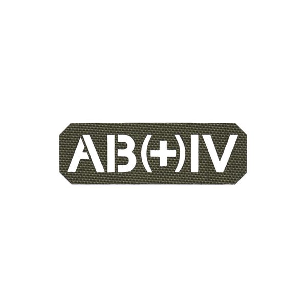 Нашивка на липучке Dozen Velcro Blood Group Patch (AB + IV) "Olive" (2,5 * 7,5 см) 2914950061531 фото