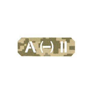 Нашивка на липучці Dozen Velcro Blood Group Patch (A - II) "Pixel MM14" (2,5 * 7,5 см) 2914950062507 фото