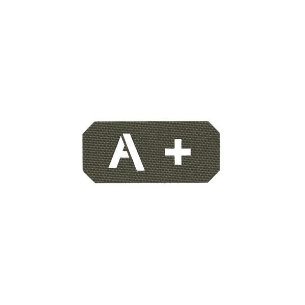 Нашивка на липучке Dozen Velcro Blood Group Patch (A+) "Olive" (2,5 * 5,5 см) 2914950061562 фото