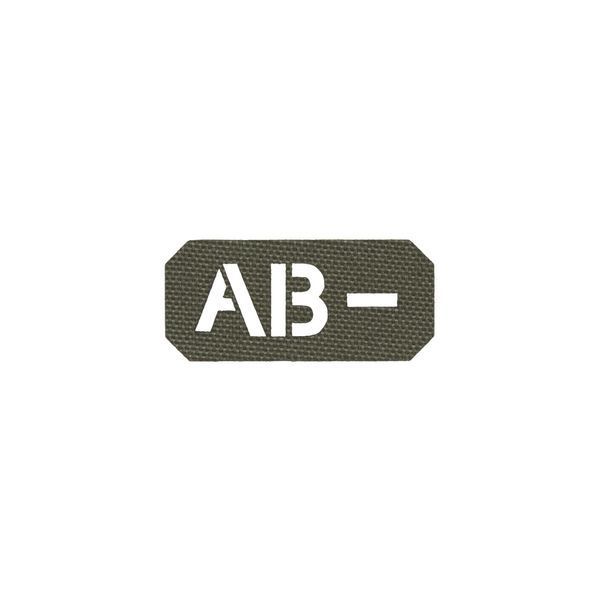 Нашивка на липучці Dozen Velcro Blood Group Patch (AB &mdash;) "Olive" (2,5 * 5,5 см) 2914950061616 фото