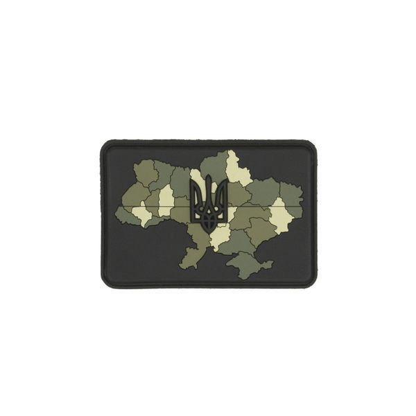 Нашивка на липучке Dozen Rubber Ukraine Map Panch "Black" (7 * 5 см) 2914950061265 фото