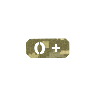 Нашивка на липучці Dozen Velcro Blood Group Patch (0+) "Pixel MM14" (2,5 * 5,5 см) 2914950062774 фото