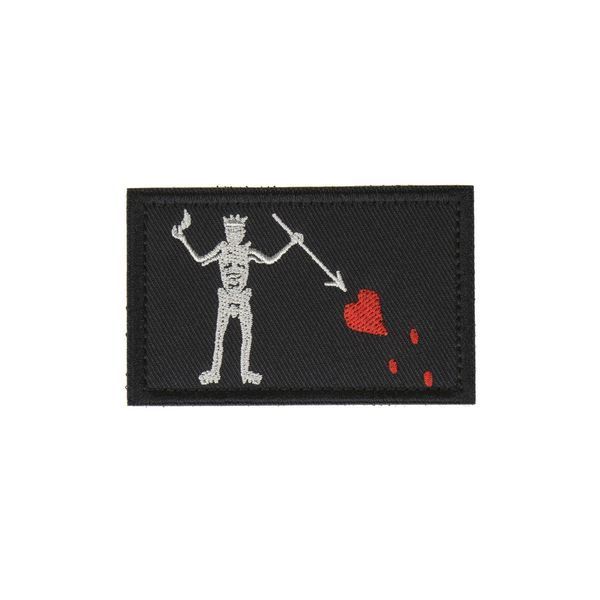 Нашивка на липучці Dozen Velcro Horizontal Black Beard Flag "Black" (8 * 5 см) 2914950060688 фото