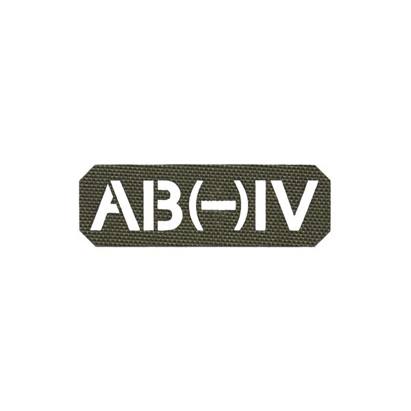 Нашивка на липучці Dozen Velcro Blood Group Patch (AB- IV) "Olive" (2,5 * 7,5 см) 2914950061524 фото