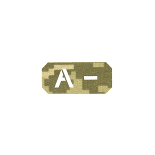 Нашивка на липучці Dozen Velcro Blood Group Patch (A &mdash;) "Pixel MM14" (2,5 * 5,5 см) 2914950062804 фото