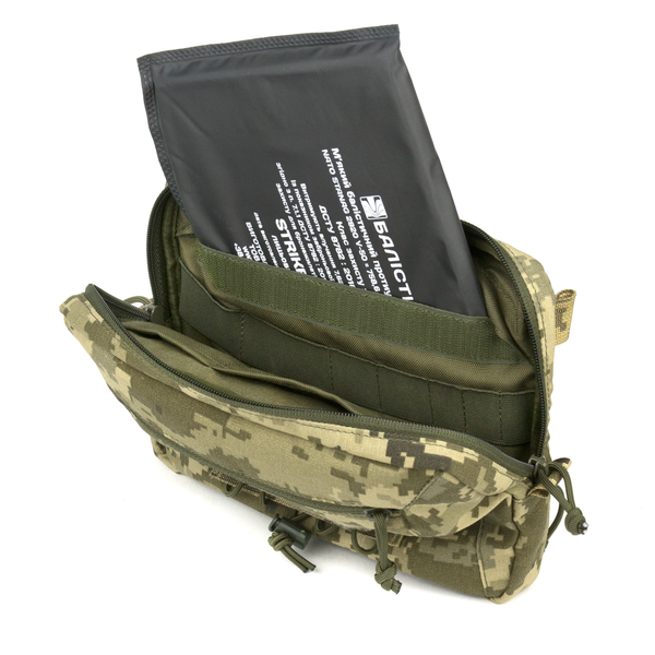 Cумка-напашник зі з'ємним ременем Dozen Front Pouch For Ballistic Protection - Universal (Strap) "Pixel MM14" DFPUS14 фото