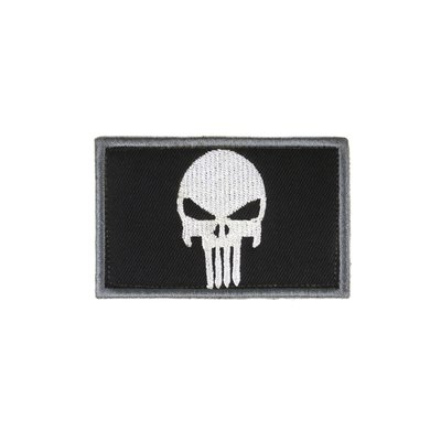 Нашивка на липучке Dozen Velcro Skull Patch "Black/White" (8 * 5 см) 2914950059859 фото