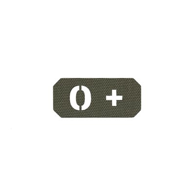 Нашивка на липучці Dozen Velcro Blood Group Patch (O+) "Olive" (2,5 * 5,5 см) 2914950061548 фото