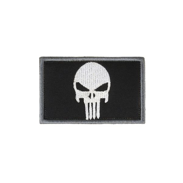 Нашивка на липучке Dozen Velcro Skull Patch "Black/White" (8 * 5 см) 2914950059859 фото