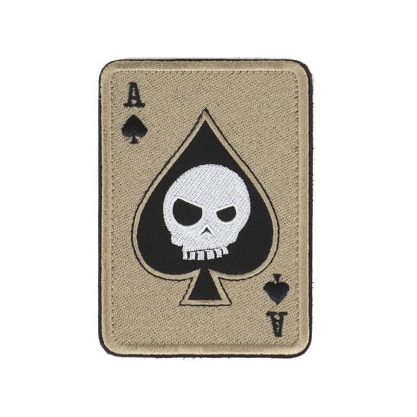 Нашивка на липучке Dozen Velcro Ace Of Spades Patch - Skull "Coyote" (7 * 10 см) 2914950060343 фото