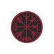 Нашивка на липучке Dozen Velcro Round Patch "Viking Compass/Компас Викингов - Black/Red" (7 * 7 см) 2914950060831 фото 1