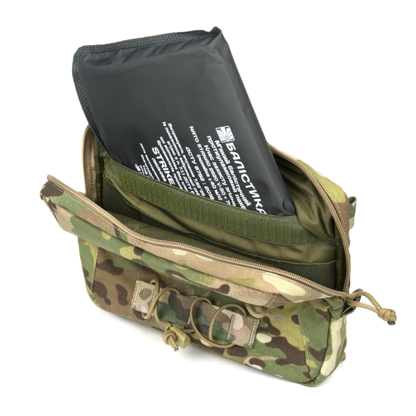 Сумка-напашник зі з'ємним ременем Dozen Front Pouch For Ballistic Protection - Universal (Strap) "Multicam" DFPFBPMc-Strap фото