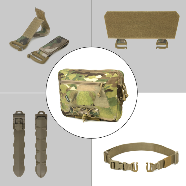 Сумка-напашник зі з'ємним ременем Dozen Front Pouch For Ballistic Protection - Universal (Strap) "Multicam" DFPFBPMc-Strap фото