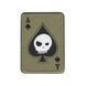 Нашивка на липучці Dozen Velcro Ace Of Spades Patch — Skull "Olive" (7 * 10 см) 2914950060350 фото 2