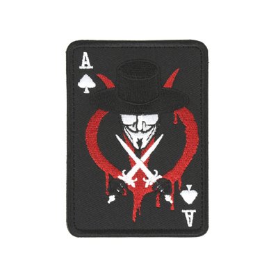 Нашивка на липучке Dozen Velcro Ace Of Spades Patch - Vendetta "Olive" (7 * 10 см) 2914950060374 фото