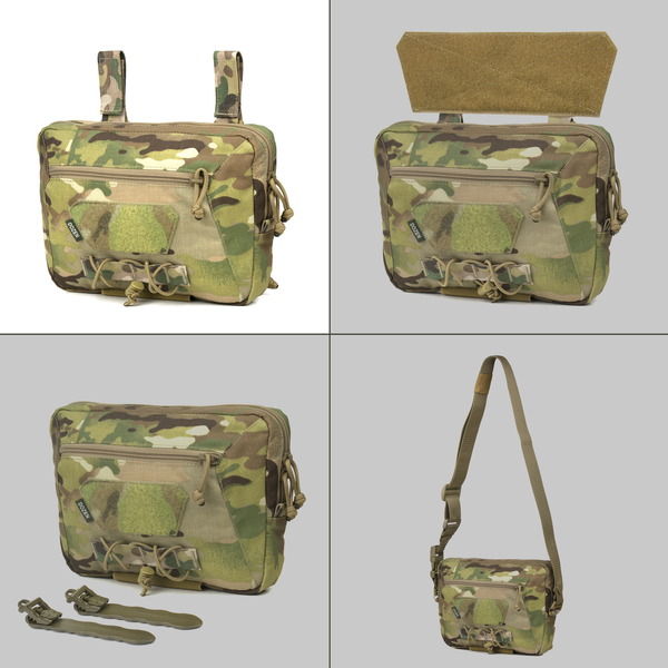 Напашник Dozen Front Pouch For Ballistic Protection - Universal (Molle) "MultiCam" (24 * 17,5 см) DFPFBPMc-Molle фото