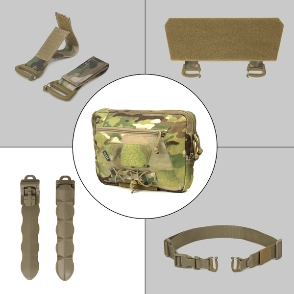 Сумка-напашник с клипсами Dozen Front Pouch For Ballistic Protection - Universal (Clips) "MultiCam" DFPFBPMc-Clips фото