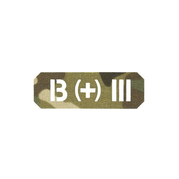Нашивка на липучке Dozen Velcro Blood Group Patch (B + III) "Multicam" (2,5 * 7,5 см) 2914950062088 фото