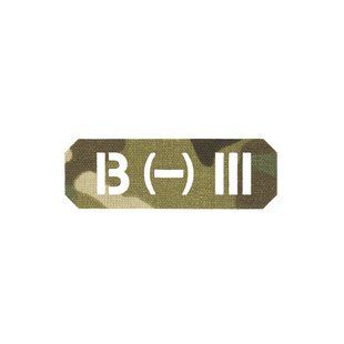 Нашивка на липучці Dozen Velcro Blood Group Patch (B- III) "Multicam" (2,5 * 7,5 см) 2914950062095 фото