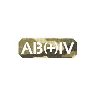 Нашивка на липучці Dozen Velcro Blood Group Patch (AB + IV) "Multicam" (2,5 * 7,5 см) 2914950062101 фото