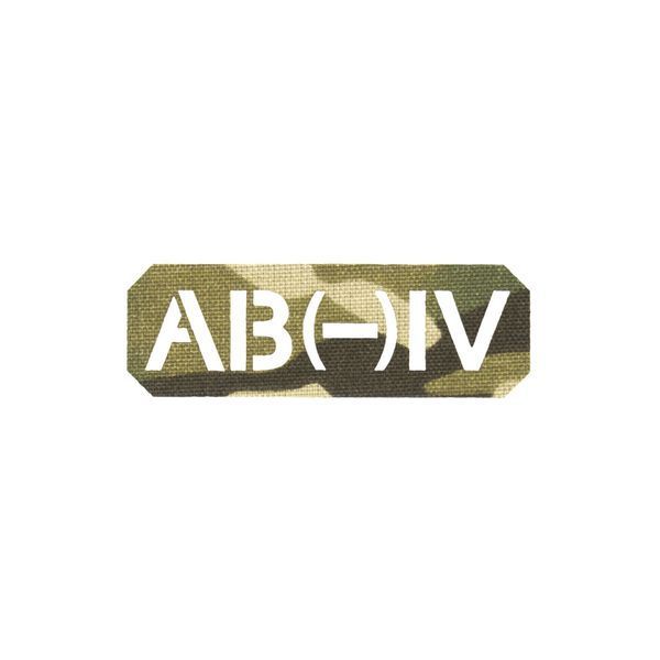 Нашивка на липучке Dozen Velcro Blood Group Patch (AB - IV) "Multicam" (2,5 * 7,5 см) 2914950062118 фото