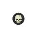 Нашивка на липучці Dozen Velcro Skull Mini Round Patch "Black/White" (2,5 см) 2914950060299 фото 1