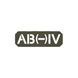 Нашивка на липучке Dozen Velcro Blood Group Patch (AB - IV) "Olive" (2,5 * 7,5 см) 2914950061524 фото 2