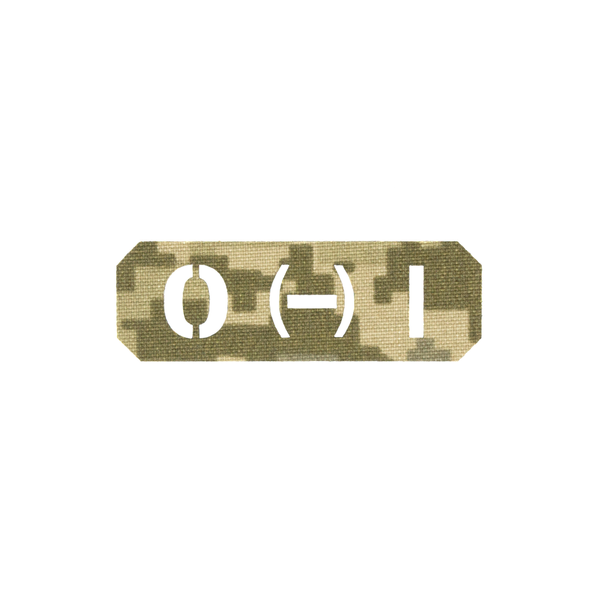 Нашивка на липучці Dozen Velcro Blood Group Patch (O - I) "Pixel MM14" (2,5 * 7,5 см) 2914950062484 фото